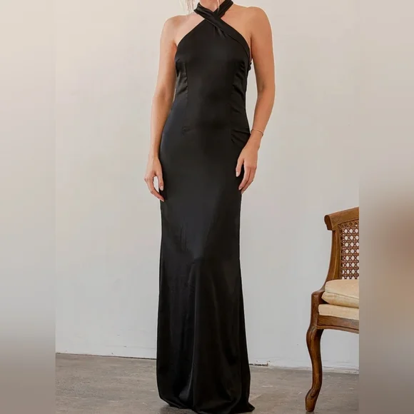 sachin and babi light blue dress Black satin dresses